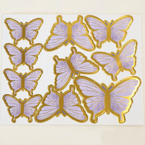 【10Pcs/Set】Butterfly Cake Topper Birthday Cake Top High -Quality Card Decoration Butterfly Paper Bouquet