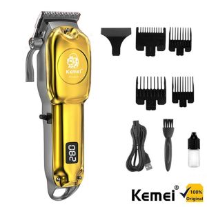 Kemei Hair Clipper Barber Professional Electric USB Cordless Cutter Razor LCD Hair Trimmer KM-2628
