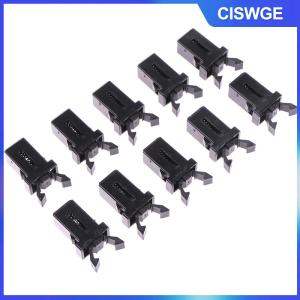 CISWGE 10 cái thùng rác có thể nhựa khóa tự khóa chuyển đổi thay thế bắt tương thích cảm ứng Nắp bin Latch đen trắng sửa chữa Clip