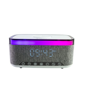 TAURUS Wireless LED Bluetooth Speaker - Customizable RGB Lights HD Music Audio & Alarm Clock Timer