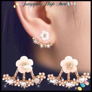 【Jumpping】 ต่างหูแฟชั่นรูปดอกเบญจมาศสำหรับผู้หญิง1คู่ต่างหูแบบห้อยสำหรับงานเลี้ยงของขวัญงานหมั้น