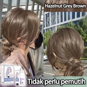 【Beli 100ml + 100ml】STYLE FIT 86 cat rambut Coklat Hazelnut Pewarna Rambut Ash Brown Hair Color*200ml idak perlu pemutih