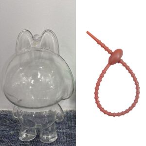 YOCKY Waterproof Crybaby Protective Shell Silicone Rope Anti-lost Transparent Dust Cover Collectible Portable Doll 3D Display Box