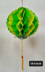 LAMPION LEBARAN LAMPION IDUL FITRI LAMPION HIJAU KUNING LAMPION HONEYCOMB LEBARAN DEKORASI RAMADHAN HIASAN LEBARAN