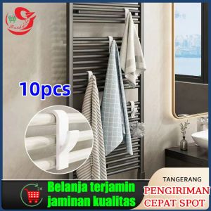 10pcs Cantolan Tiang Centelan Tambahan Pengait Kait Kuat Bahan PP
