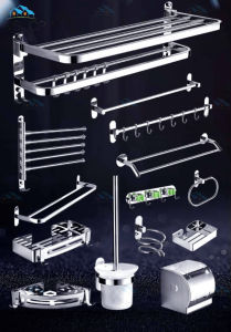 [SG Seller]SUS 304 Stainless Steel Bathroom Towel Rack Bathroom Accessories Set Punch/Punch Free