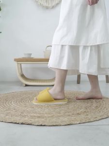 New Summer Linen Indoor Couple Slippers Cotton-Linen Home Open-Toe Slippers for Men and Women