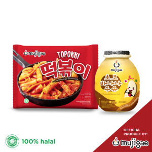 BUNDLE Mujigae by Wonhae Topokki 170gr & Banana Milk 250 mL