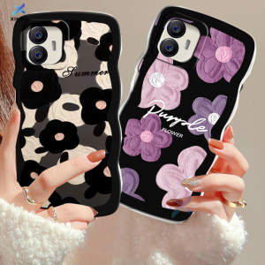 (Lokal Ready)Xinyu Casing hp Vivo Y17S Y27 Y36 Y16 Y15s Y15A Y12S Y12A Y02 Y01 Y02S Y22 Y22s Y35 Y21T Y21A Y21S Y33S Y12 Y12i Vivo V25e V27e Y15 Y17 Y11 Y20S Y91C Y19 Y30 Y50Y53s S1Pro Art Lukisan Cat Minyak Retro Bunga Wavy Edge Case