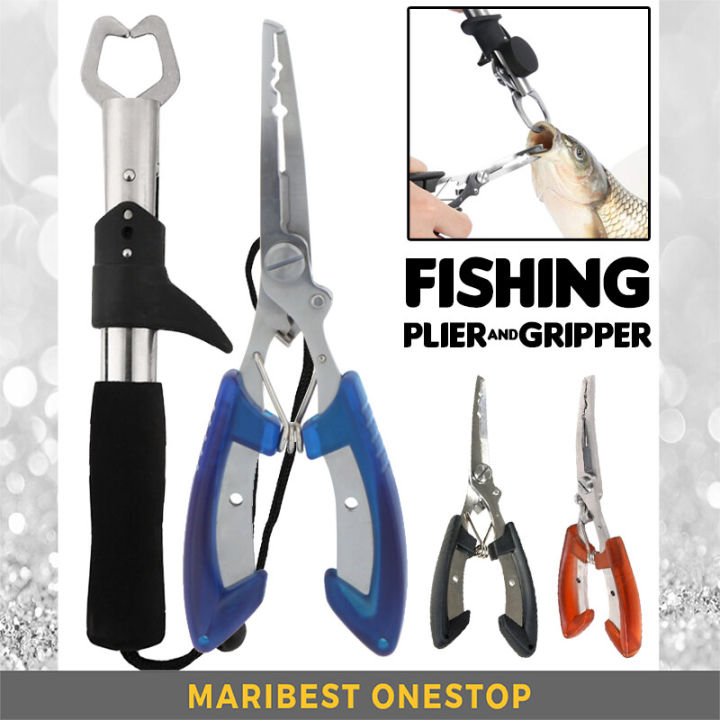 16CM STAINLESS STEEL FISH FISHING PLIER AND BL-039 FISH GRIPPER MAX WEIGHT  25KG