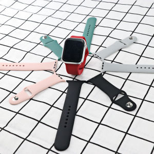 สายยืดกีฬาสำหรับ Apple Watch Ultra 2 1 49mm สาย สำหรับ iWatch Series 9 8 SE2 7 6 4 5 45mm 41mm 44มม.40มม.42mm 38mm ซิลิโคนกลางแจ้งนาฬิกากีฬา Band