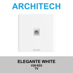 Architech Elegante White V20-E03 White Stop Kontak/OUTLET/JACK TV