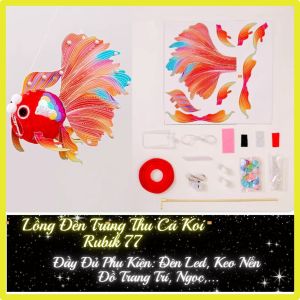 [Có Ngọc] Lồng Đèn Trung Thu Hot Trend Cá Koi Loại 1 Có Ngọc Lồng Đèn Đẹp Cho Bé - Quà Tặng Lễ Hội Tết Trung Thu - Rubik 77
