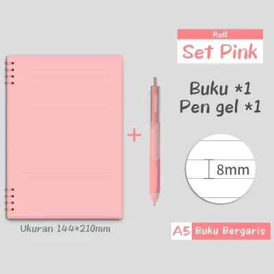 [READY] Aimilo Notebook Koil 8 LubangYang Ditingkatkan Buku Diary Aesthetic Buku Jurnal Buku Catatan Buku Note Stiker Buku Tulis Aesthetic Sekolah Stationary