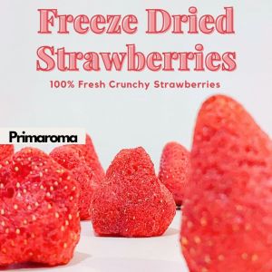 Primaroma Strawberry Freeze-dried cemilan snack buah stroberi Kering 50gram Camilan Food Garing