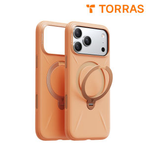 TORRAS Ostand Spin Silicone Case for iPhone 17 Pro / 17 Pro Max – 360° Magnetic Ring Stand Drop Protection & Sleek Design