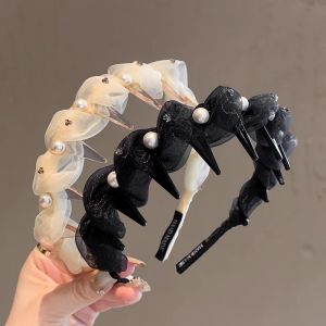 สร้อยหยักผม ไข่มุก หรูหราเบาๆ สะดวกสบาย ทรงผมคงที่ ตาข่าย ชีวิตประจําวัน เน้นภาพลักษณ์ส่วนตัว