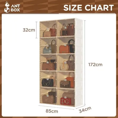 PROMO- ANTBOX Lemari Tas Plastik 4-10 Box Rak penyimpanan Tas/boots Rak helm Rak penyimpanan buku mainan - Garden25 shop