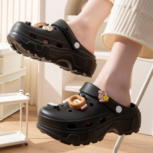 Xinzhi Li Cloud Clog Shoes For Girls Thick-Soled Slippers High-Heeled Outdoor Beach Shoes Slip-On Sandals Soft