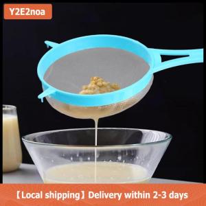 【Local shipping】 Bộ 4 Bộ lọc lưới đa năng có tay cầm-Hoàn hảo cho trà nước trái cây bột mì sữa đậu nành v. v. -Tiện ích nhà bếp dễ dàng để lọc