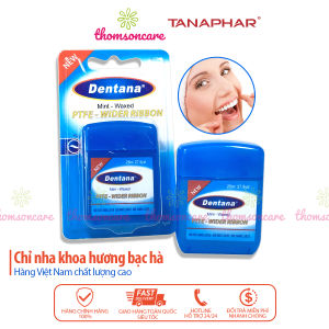 Chỉ nha khoa Dentana hương bạc hà - Chỉ cuộn kẽ xỉa răng vệ sinh chăm sóc răng miệng sau ăn