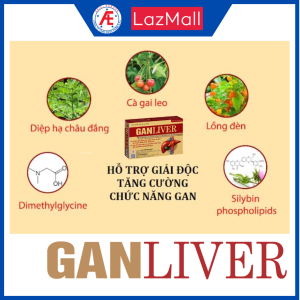 Ganliver hỗ trợ giải độc và tăng cường chức năng gan hộp 30 viên