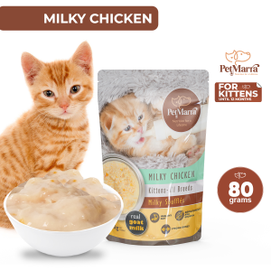 PetMarra Chicken Milky Souffles Kitten Wet Food Pouch 80g kittens pouches high quality pet foods all breeds