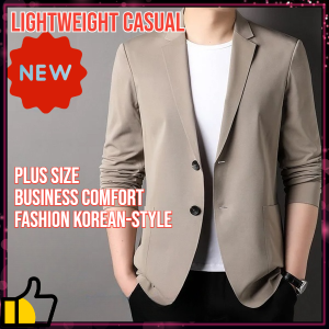 Slim Fashion Mens lightweight casual suit jacket Korean-Style Male Blazers Plus Size