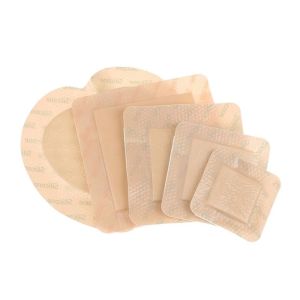 LUXEMO Waterproof Wound Dressing With Border Adhesive Pressure Ulcer Patch 5 Sizes Sterilized Foam Dressing Wound Care