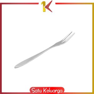 SK-C946 Garpu Buah Stainless Tusukan Buah Kue Puding Garpu 2 Gigi / Alat Tusuk Makanan Fruit Fork Serbaguna Garpu Kecil Souvenir Pernikahan
