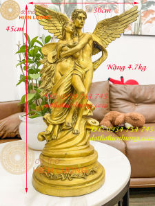 Tượng thiên sứ bằng đồng cao 45cm rộng cánh 30cm nặng 47kg