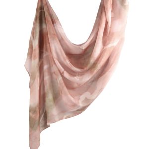 ROIO Cotton Modal Woven Hijab Scarf Breathable Watercolour Women Sunscreen Shawl Elegant Light Weight Print Islam Scarf for Eid