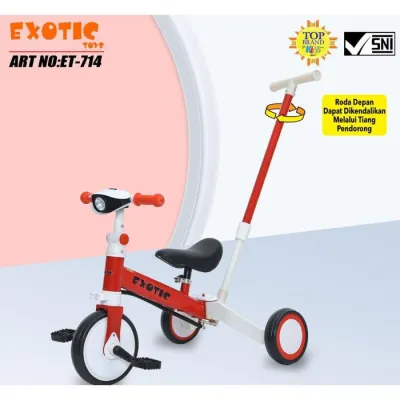 Sepeda roda tiga 3 balance bike 3 in 1 Exotic ET 5511 push bike Music dan lampu / Balance Bike AT-7905 3IN1 Stang bisa dilipat / Aviator AT 7906 ET2137 ET 2004 BAN EVA