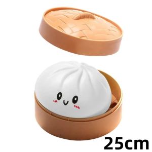 TIEZI MALL Với Steamer Đồ chơi mềm hình bánh bao Tăng trưởng chậm Đồ chơi giảm căng thẳng mềm mại Bánh bao mềm Sự mới lạ Thực tế Đồ chơi cảm giác hình bánh bao Halloween