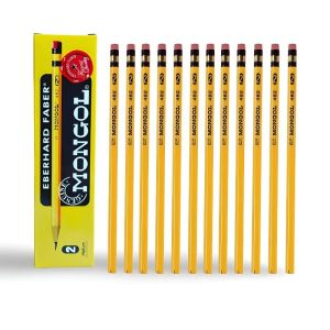 12pcs/Box Mongol Pencil no. 2 w/ Eraser Original Lapis Art Business School Supplies Kids Set XLCase