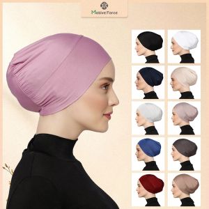 Islamic Sport Modal satin Hijab Undercap Abaya Hijabs For Woman Muslim Abayas Jersey Turbans Turban Instant Head Wrap Women Cap