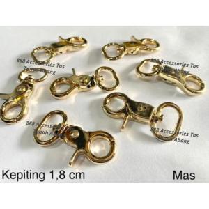 Cantolan Tas / Kaitan Tas Bentuk Kepiting Emas