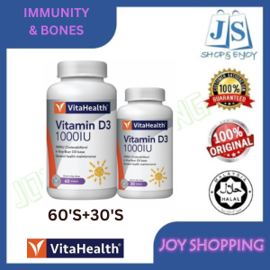 VITAHEALTH VITAMIN D3 1000IU 60S+30S [EXP DATE : 11/10/2027 ] [IMMUNITY AND BONES HEALTH]