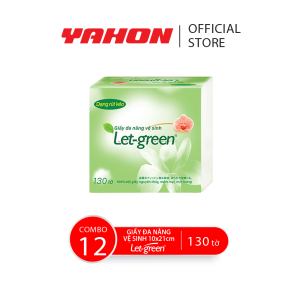 Combo Giấy Vệ Sinh Đa Năng LET-GREEN 10*21cm 130 Tờ/Bao