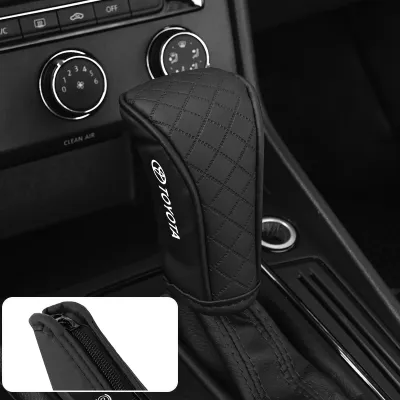 Car PU Leather Gears Handbrake Cover Auto Interior Manual and Automatic Car Gear Shift Knob Protective Cover Suitable for Toyota Vios Wigo Revo Yaris Corolla Fortuner Camry Raize Altis Veloz Innova Auris