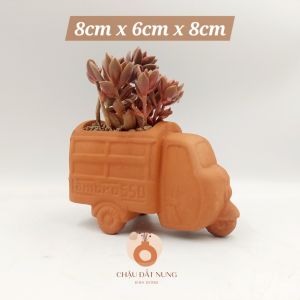 Chậu đất nung chậu sen đá - Lambo550 868 miệng 8-6(cm) chiều cao 8cm