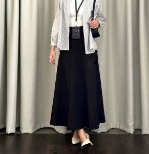 Audy Skirt - Rok Flare Panjang Wanita Korean Loose Maxi Skirt Rok Wanita Anti Kusut Rok basic Wanita