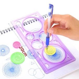 First ไม้บรรทัดวาดลวดลาย ไม้บรรทัดรูปทรงเรขาคณิต วาดรูปดอกไม้ สวยงาม ฝึกสมอง ruler set