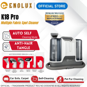 Enolux K18 Pro Corded Fabric & Carpet Cleaning Machine with Auto Self-Cleaning