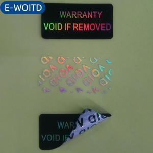E-WOITD  100pcs bảo hành bảo vệ Sticker an ninh con dấu giòn giấy làm xáo trộn bằng chứng Bảo hành làm mất hiệu lực nhãn dán nhãn dính guanante