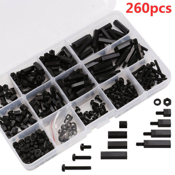 Nylon Standoff Screws M3 Hex Spacers PCB Fixed Columns Plastic Spacing ...