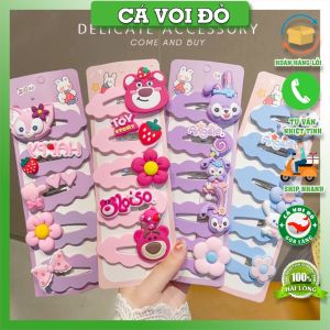 Set 5 kẹp hoạt hình Disney phong cách Hàn Quốc dễ thương cho bé
