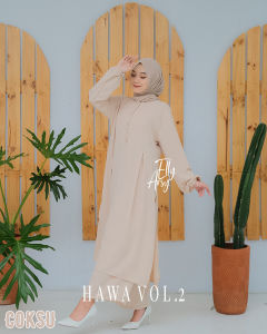 Hawa Set Celana Kulot Merek ELLY ARSY Bahan Crinkle Airflow