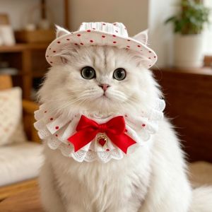 OUTOPEN Sweetheart Design Pet Fisherman Hat Breathable Thin Cotton Pet Sun Hat Fashion Adjustable Dog Sunscreen Hat Dog Dress Up