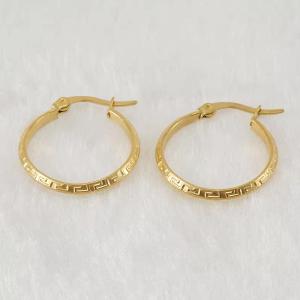 Womens Earring Set Original 18K Saudi Gold Great Wall Pattern Buckle Earrings for Womens Fashionable and Minimalist Earrings Jewelry